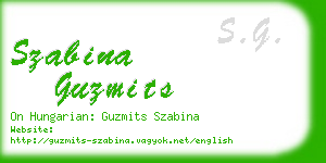 szabina guzmits business card
